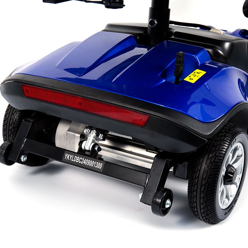 YL-09B kokoontaittuva 4-pyöräinen kevyt liikkuva skootteri korilla