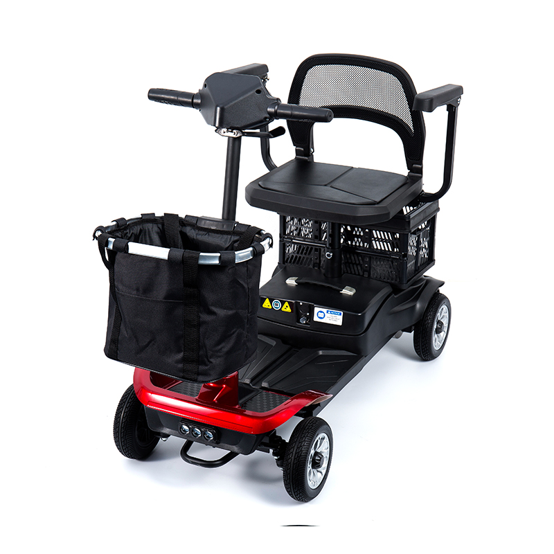 YL-02 kevyt 4-pyöräinen skootteri senioreille, jossa on 360° kääntyvä istuin