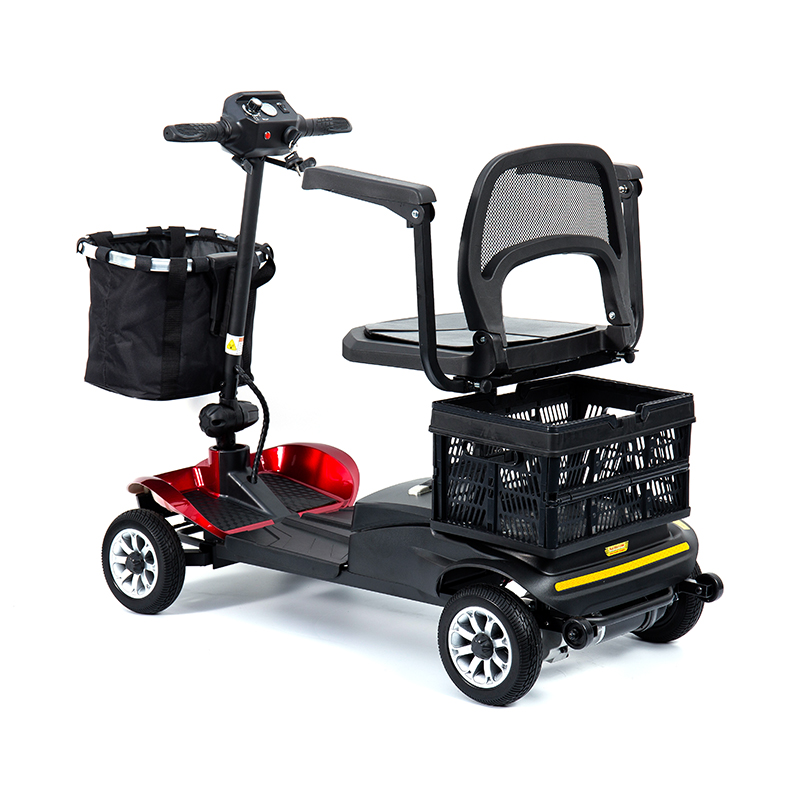 YL-02 kevyt 4-pyöräinen skootteri senioreille, jossa on 360° kääntyvä istuin